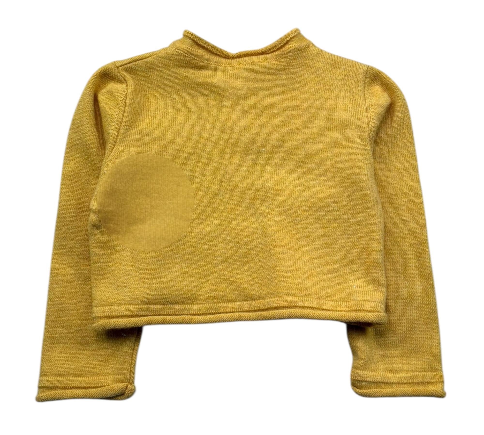 Le Bebe Coprispalle Tinta Unita con Bottoni In Contrasto per Neonata LBG0427 GIALLO OCRA LE BEBE 