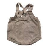 Chicco Beige Striped Knit Romper For Newborn