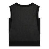 Dkny Solid Color Crew Neck Tank Top Black For Girls