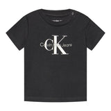 Calvin Klein T-Shirt tinta unita con Logo Nero per Neonato IN0IN00001XX NERO CALVIN KLEIN 