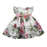 Marlu' Abito Mezza Manica Tinta Unita Fantasia Floreale per Bambina ER320MCJ PANNA MARLU' 