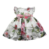 Marlu' Abito Mezza Manica Tinta Unita Fantasia Floreale per Bambina ER320MCJ PANNA MARLU' 