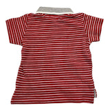 Emc Polo Half Sleeve Striped Pattern Red for Baby