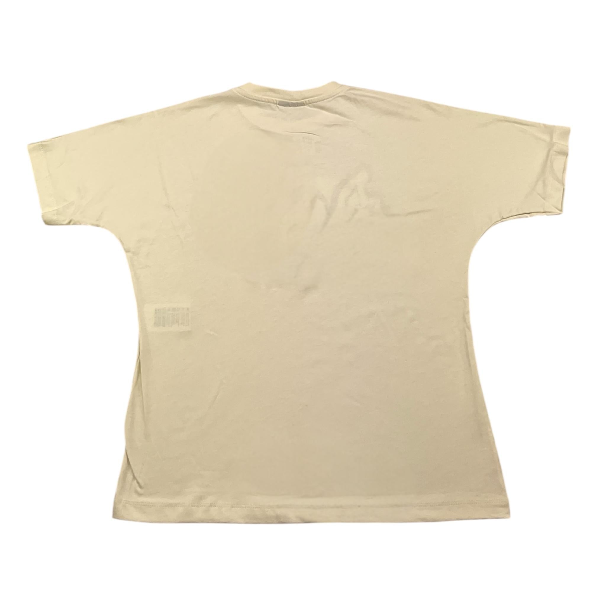 DISCLAIMER t-shirt girocollo tinta unita cn logo Panna per Bambino 24IDK58229 PANNA DISCLAIMER 