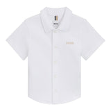 Boss Camicia Mezza Manica Tinta Unita per Neonato J52092XXN BIANCO BOSS 