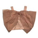 Patrizia Pepe Plain Strap Top With Pink Tulle For Girls