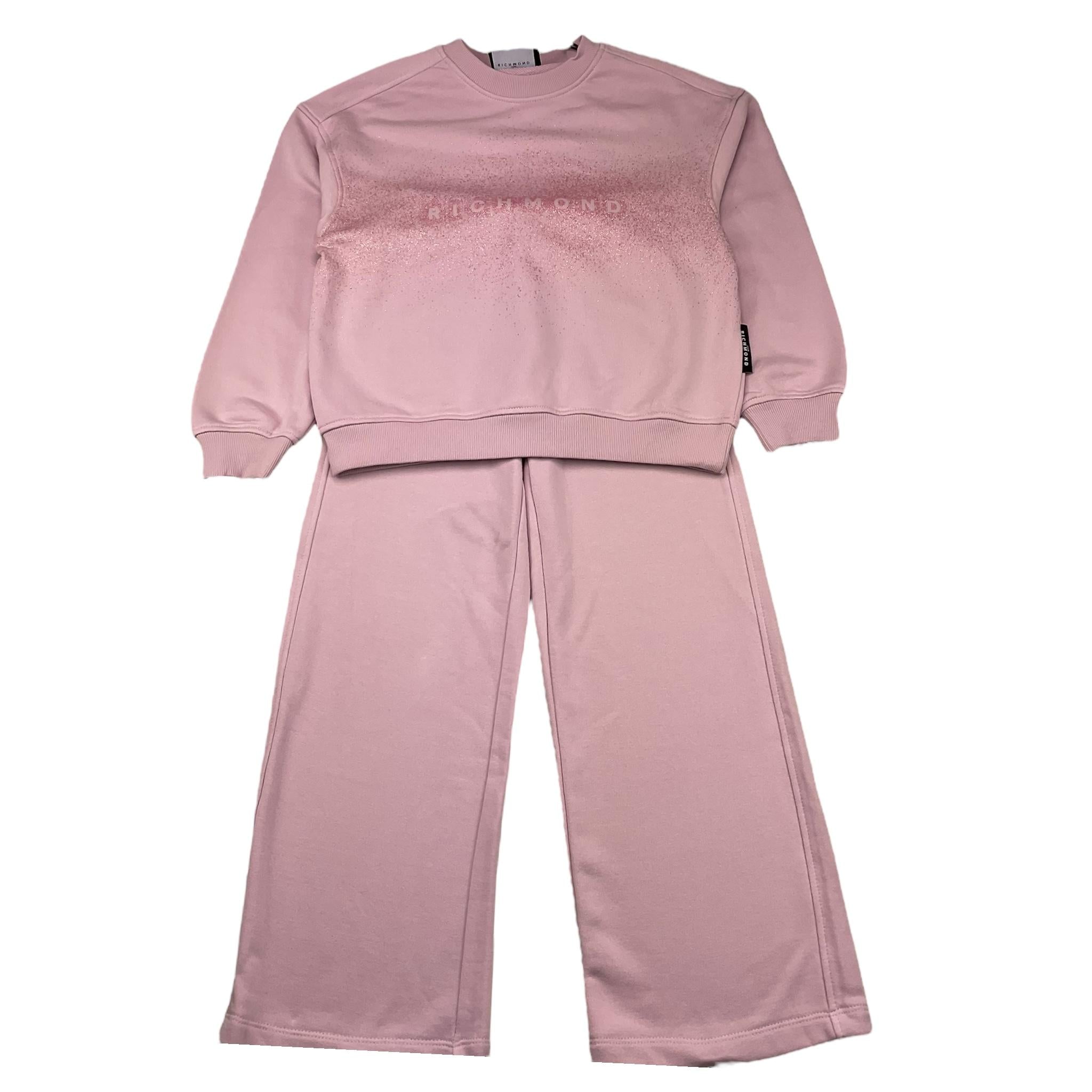 JOHN RICHMOND completo 2 pezzi felpa-pantalone tinta unita Rosa per Bambina RGA25007CF ROSA JOHN RICHMOND 