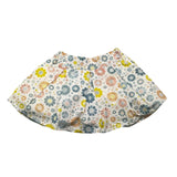 Janice Tina Skirt Plain Floral Pattern White For Girls