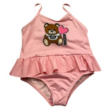 Moschino Costume Tinta Unita con Stampa per Neonata MDL00S ROSA MOSCHINO 