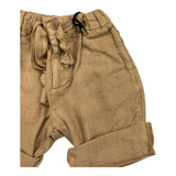Daniele Alessandrini Solid Color Bermuda Shorts With Elastic Waist Brown For Newborn