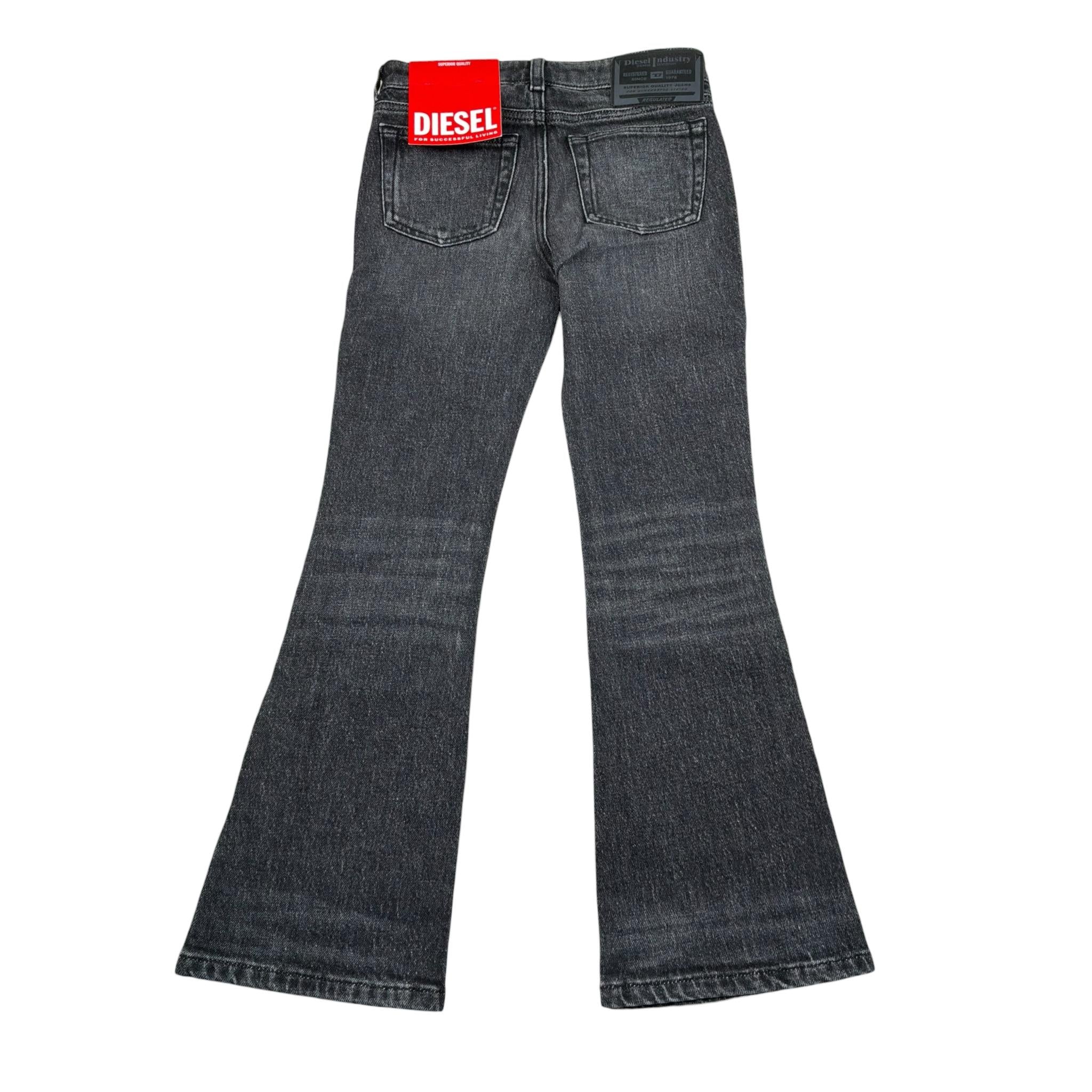 Diesel Jeans Tinta Unita Modello Zampa per Bambina J01723 NERO DIESEL 