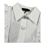 Fun & Fun Camicia Mezza Manica Tinta Unita per Bambina FNCBSH16402 BIANCO FUN & FUN 