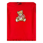 MOSCHINO abito girocollo tinta unita con stampa Rosso per Bambina HDV0H7 ROSSO MOSCHINO 