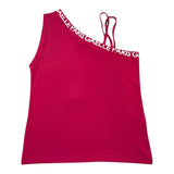 Gaelle Solid Color Tank Top With Logo Fuchsia For Girls