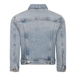 Calvin Klein Giubbino In Denim Tinta Unita con Bottoni per Bambina IB0IB02308 AZZURRO CALVIN KLEIN 