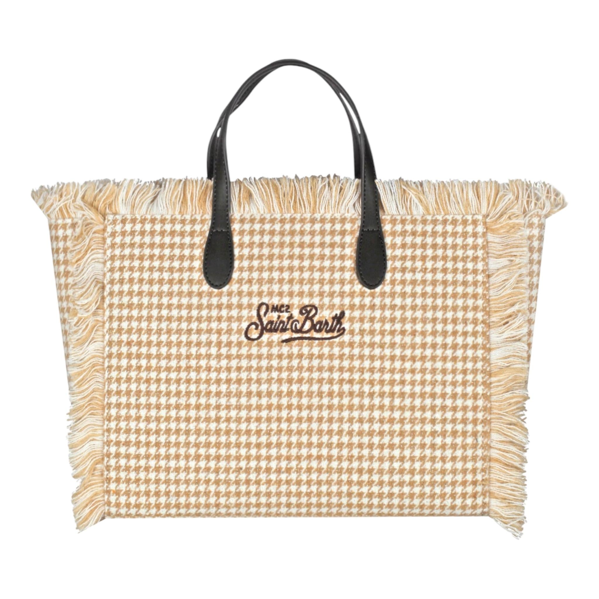 SAINT BARTH borsa bicolore con frange Bianco/beige per Bambina COL0003 BIANCO/BEIGE SAINT BARTH 