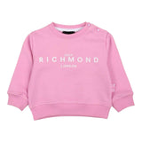 John Richmond Felpa Girocollo Tinta Unita con Stampa per Neonata RIP25003FEN ROSA JOHN RICHMOND 