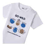 I Do T-Shirt Girocollo Tinta Unita con Stampa per Bambino 4B466 BIANCO I DO 