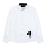 JOHN RICHMOND camicia tinta unita con logo Bianco per Bambino RBA24016CA BIANCO JOHN RICHMOND 