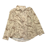 Yes London Plain Beige Patterned Shirt For Boys