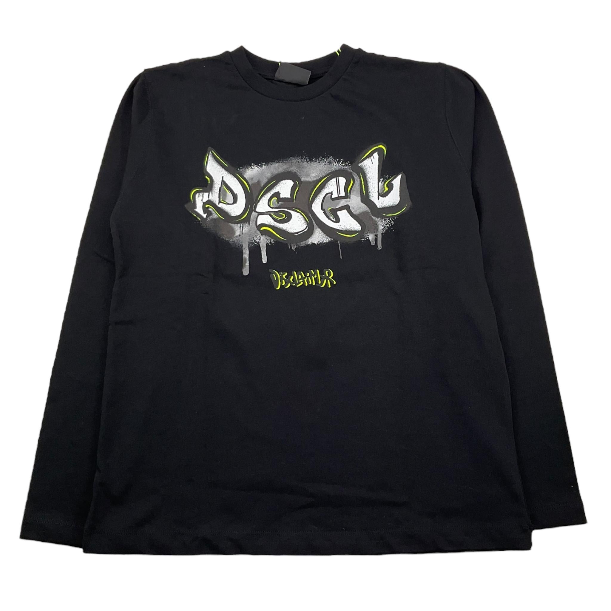 DISCLAIMER shirt girocollo tinta unita con stampa logo Nero per Bambino 24IDK58249 NERO DISCLAIMER 