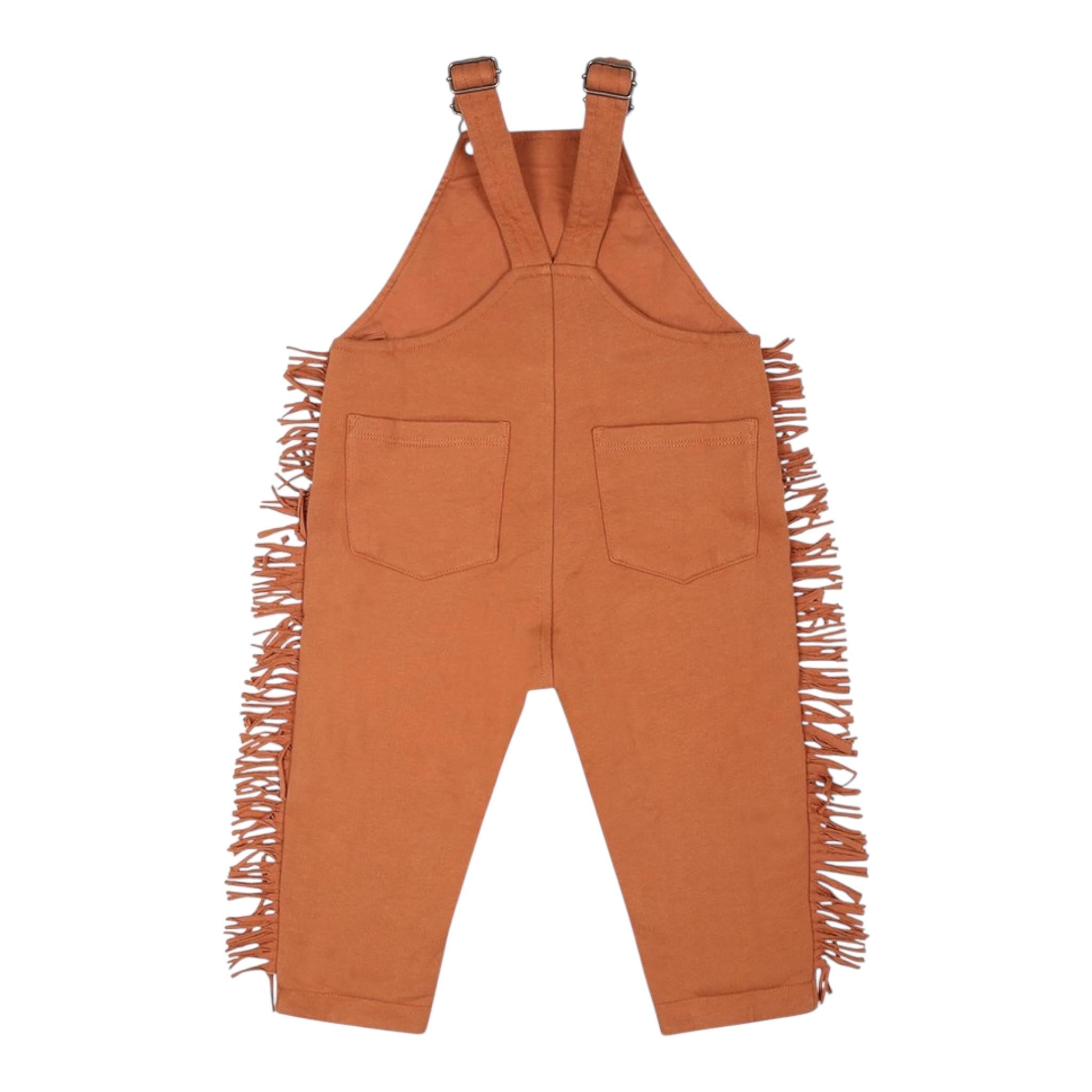 STELLA McCARTNEY salopette tinta unita con frange Marrone per Neonato TVA522 MARRONE STELLA McCARTNEY 