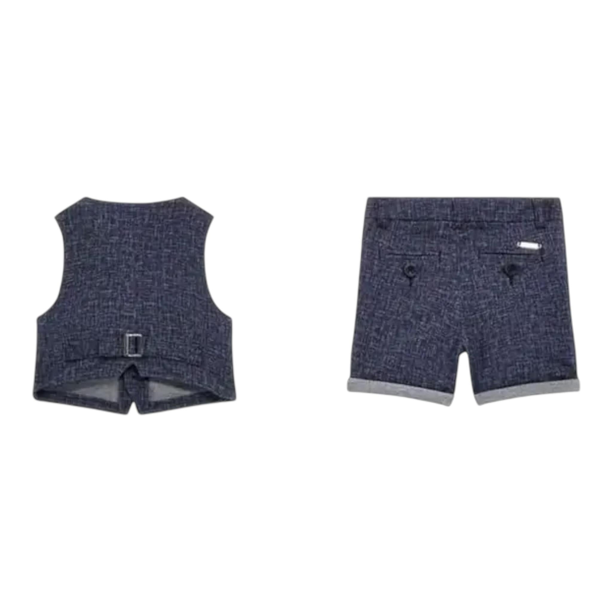 Guess Completo 2 Pezzi Gilet-Bermuda Tinta Unita per Bambino I4RG24KC3H0J BLU GUESS 