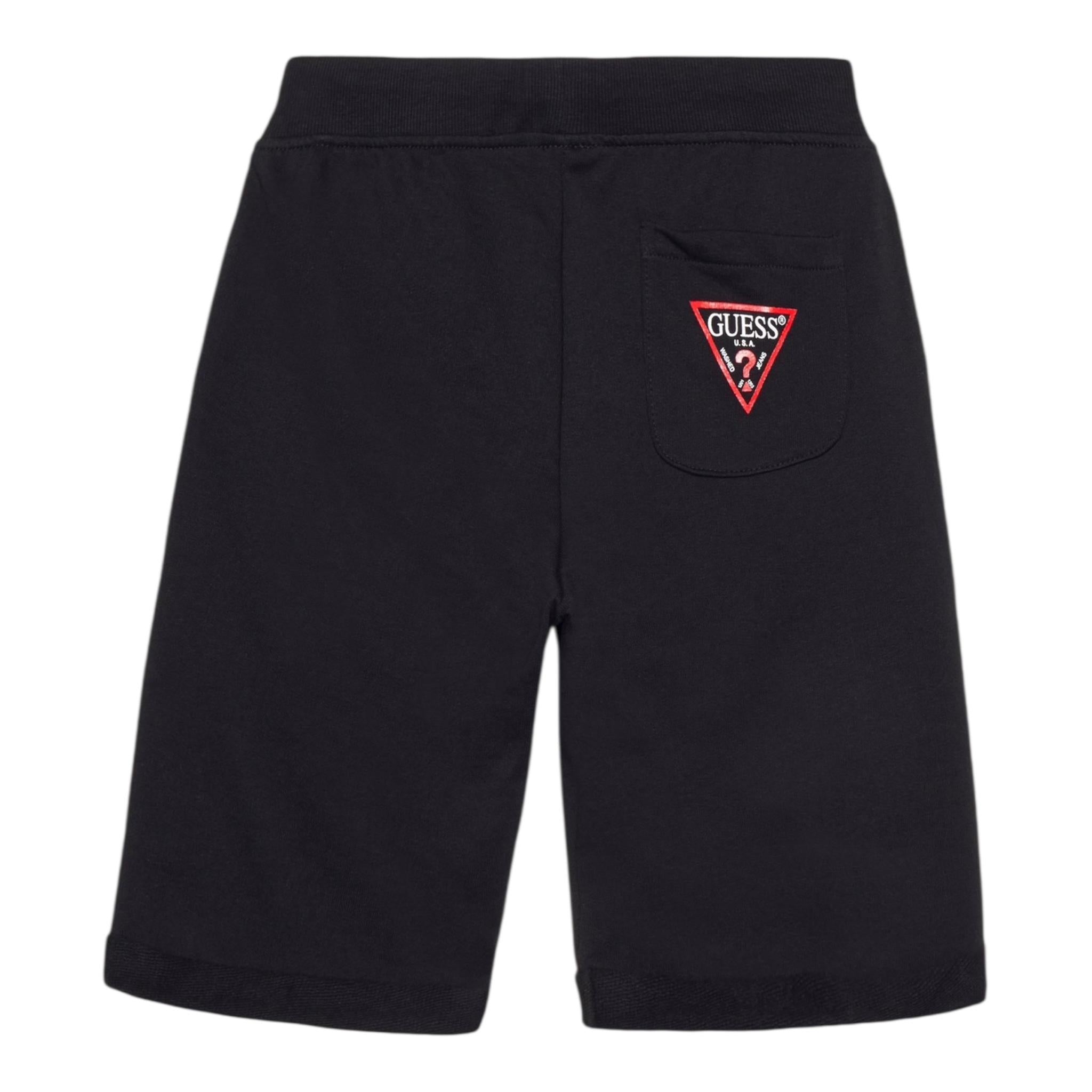 Guess Bermuda Tinta Unita con Logo per Bambino N93Q18KAUG0X NERO GUESS 