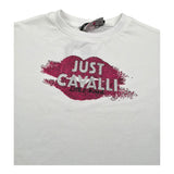 Just Cavalli T-Shirt Girocollo Tinta Unita con Brillantini per Bambina JGP26031TS BIANCO JUST CAVALLI 