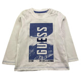GUESS shirt girocollo tinta unita con stampa in contrasto Bianco per Neonato N4BI14I3Z14X BIANCO GUESS 