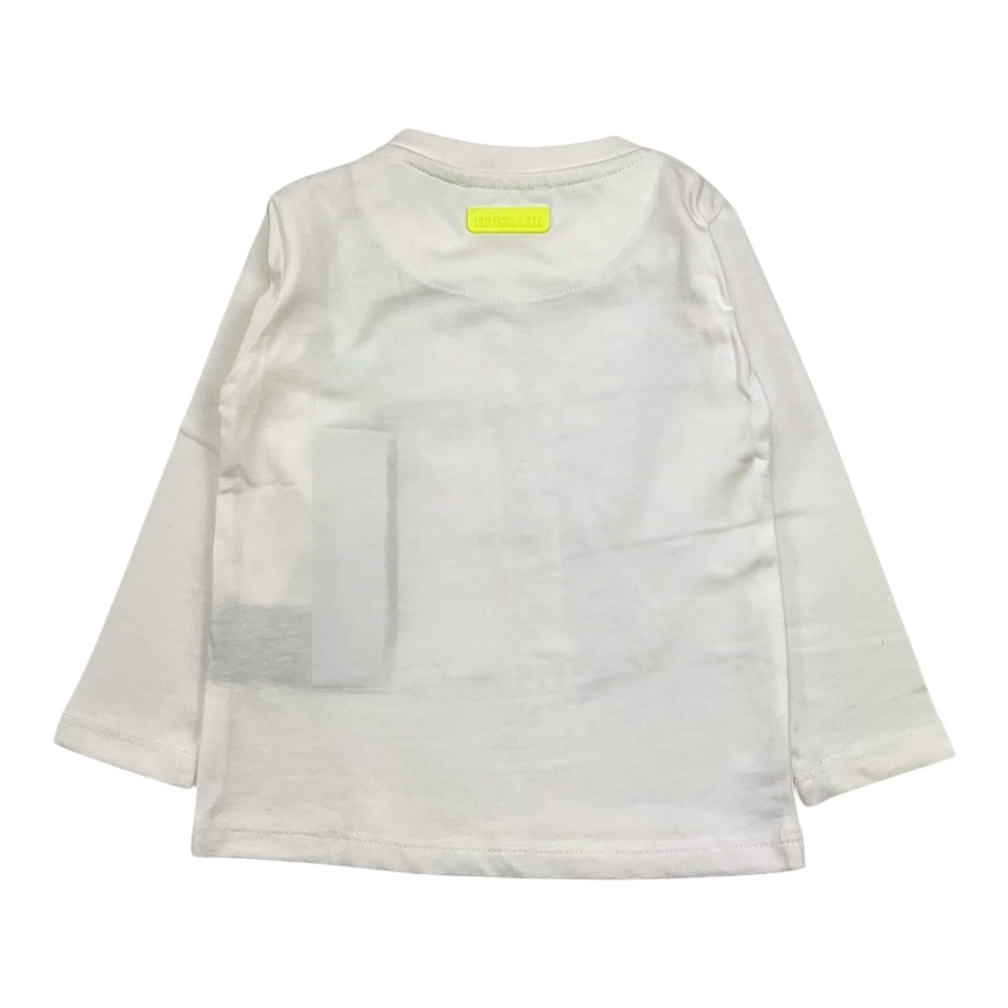 TRUSSARDI shirt girocollo tinta unita con stampa Bianco per Bambino TIA24O25TSJ BIANCO TRUSSARDI 