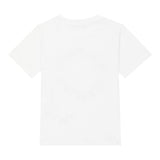 Balmain T-Shirt Crew Neck Solid Color With White Logo For Boys