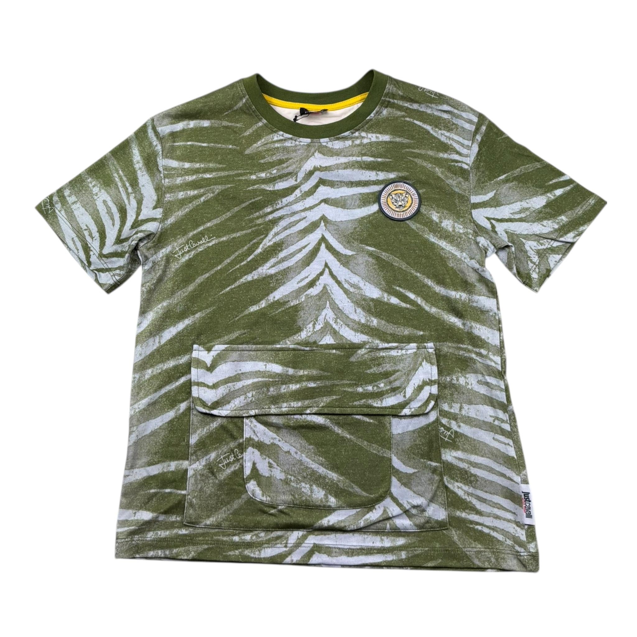 Just Cavalli T-Shirt Girocollo Stampa Fantasia per Bambino JBP26108TS VERDE JUST CAVALLI 