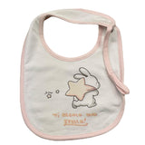 Chicco Plain Bib With Contrasting Print White For Newborn