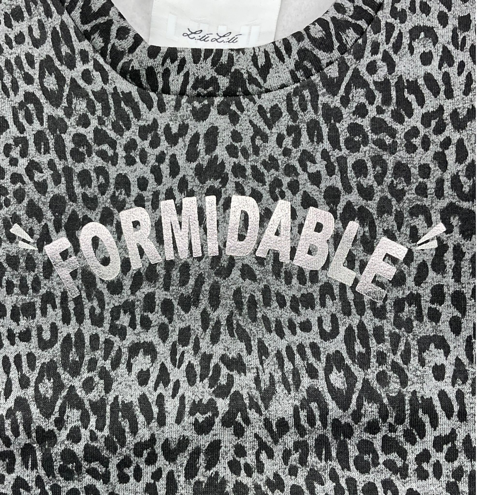 LU LU BY MISS GRANT felpa tinta unita con fantasia maculata Grigio per Bambina LL3338 GRIGIO LU LU BY MISS GRANT 