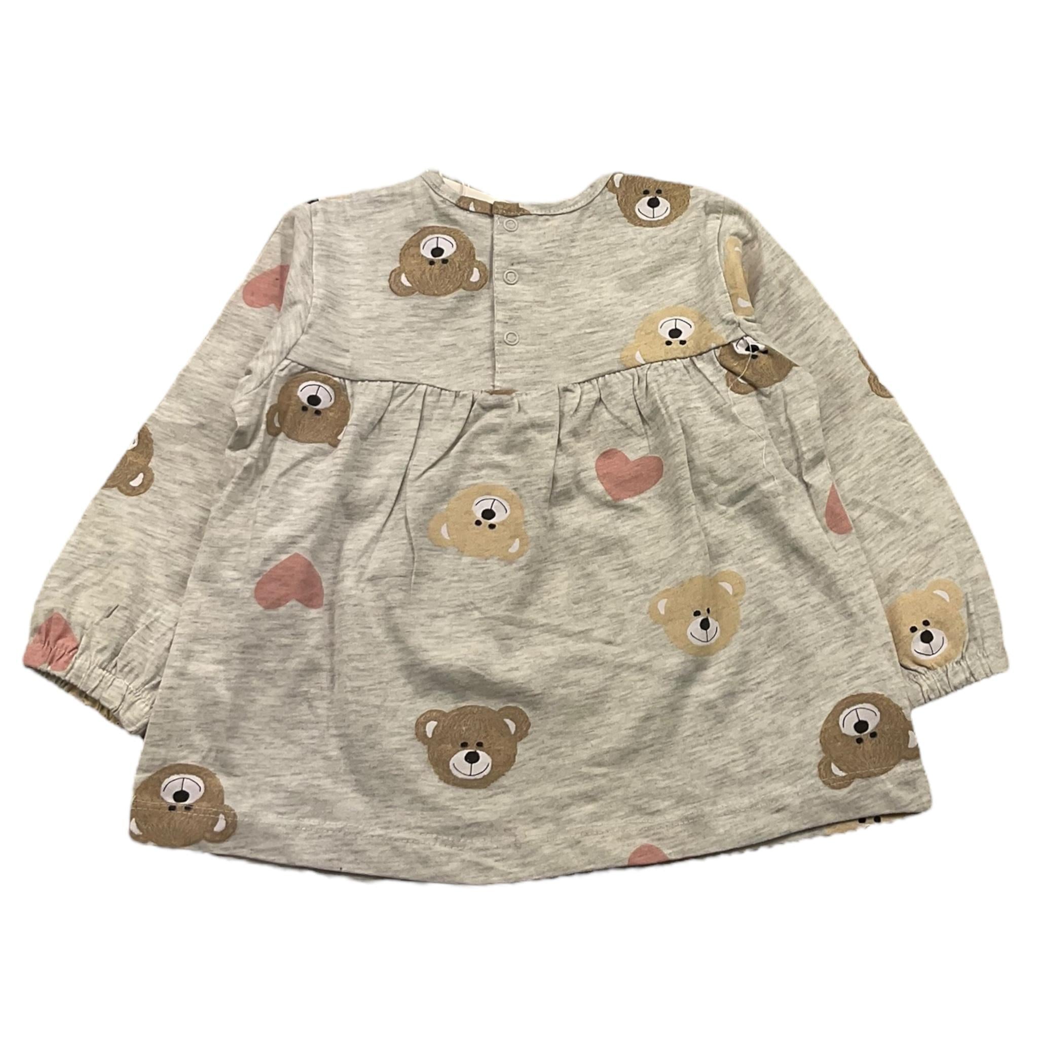 LOSAN shirt girocollo tinta unita con stampe Grigio per Neonata 51033197694011 GRIGIO LOSAN 