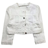 Lu Lu By Miss Grant Solid Color Denim Jacket White For Girls