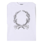 Moschino T-Shirt Tinta Unita con Stampa per Bambina HSM050 BIANCO MOSCHINO 