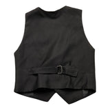 Never Too Solid Color Vest With Buttons Black For Newborn