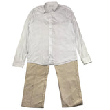 Carlo Pignatelli 2 Piece Set Shirt-Trousers Two-Tone White/Beige For Newborn
