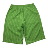 Daniele Alessandrini Bermuda Solid Color Striped Pattern With Elastic Waist Green For Boys