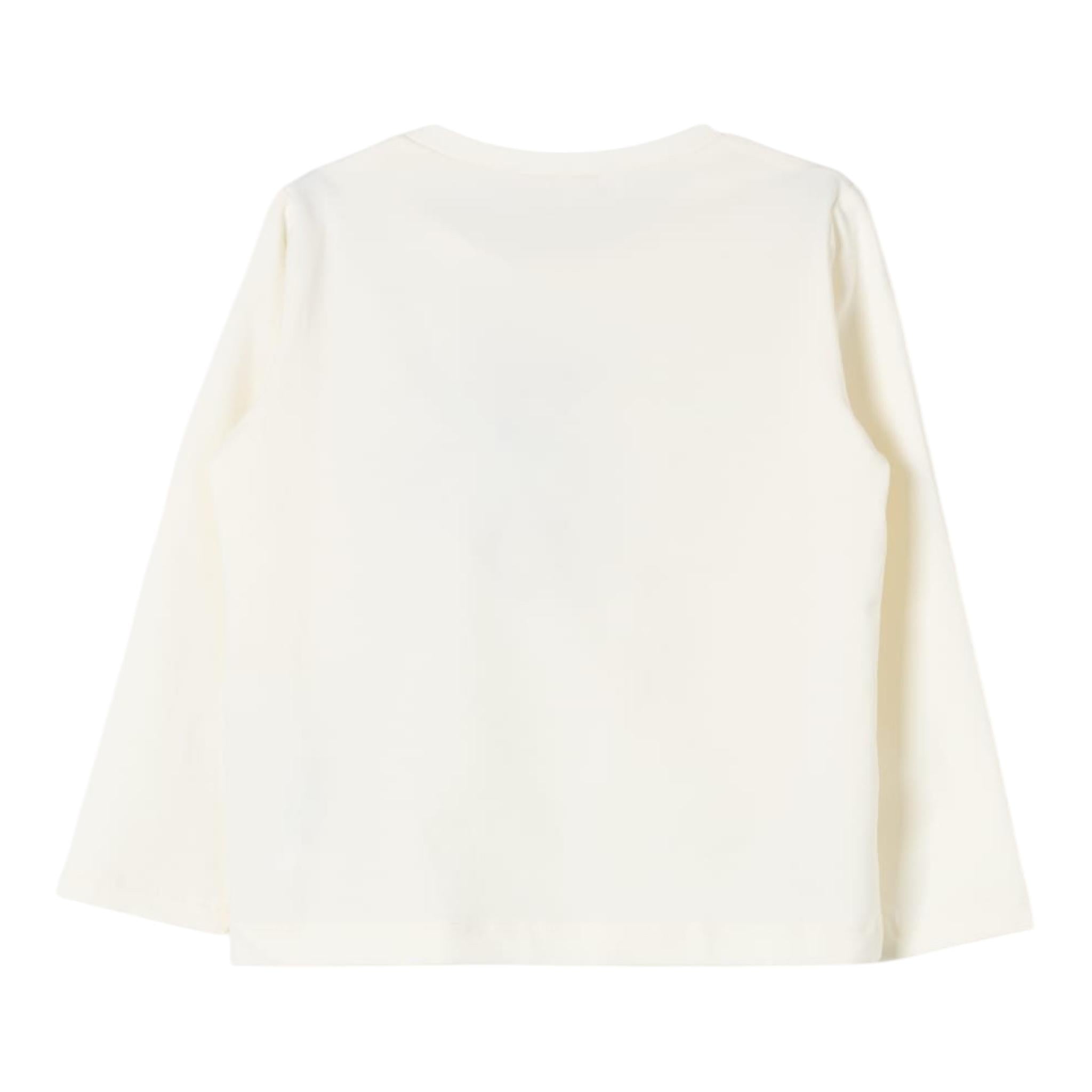 LIU JO shirt girocollo tinta unita con stampa brillantinata e fiocco Panna per Neonata KF4066N PANNA LIU JO 