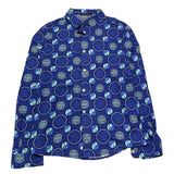 Daniele Alessandrini Long Sleeve Shirt Solid Color Blue Fantasy Print for Boys