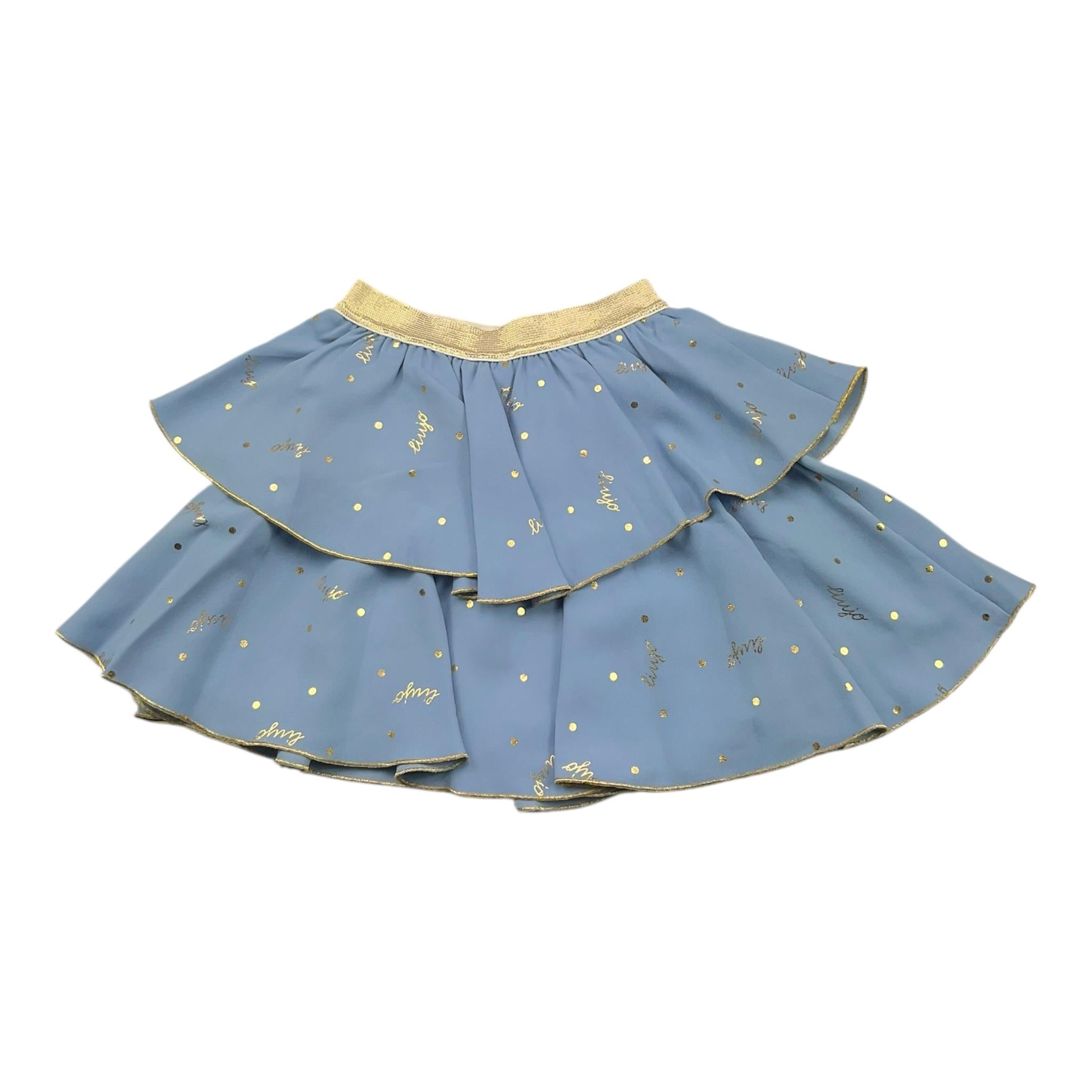 LIU JO gonna tinta unita con stampa in contrasto Azzurro per Neonata KF4050T4508 AZZURRO LIU JO 