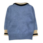 TRUSSARDI caridgan tinta unita con colletto in contrasto Azzurro per Neonato TIA25091 AZZURRO TRUSSARDI 