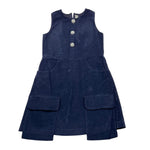SIMONETTA abito giromanica tinta unita Blu per Bambina SV1A62 BLU SIMONETTA 