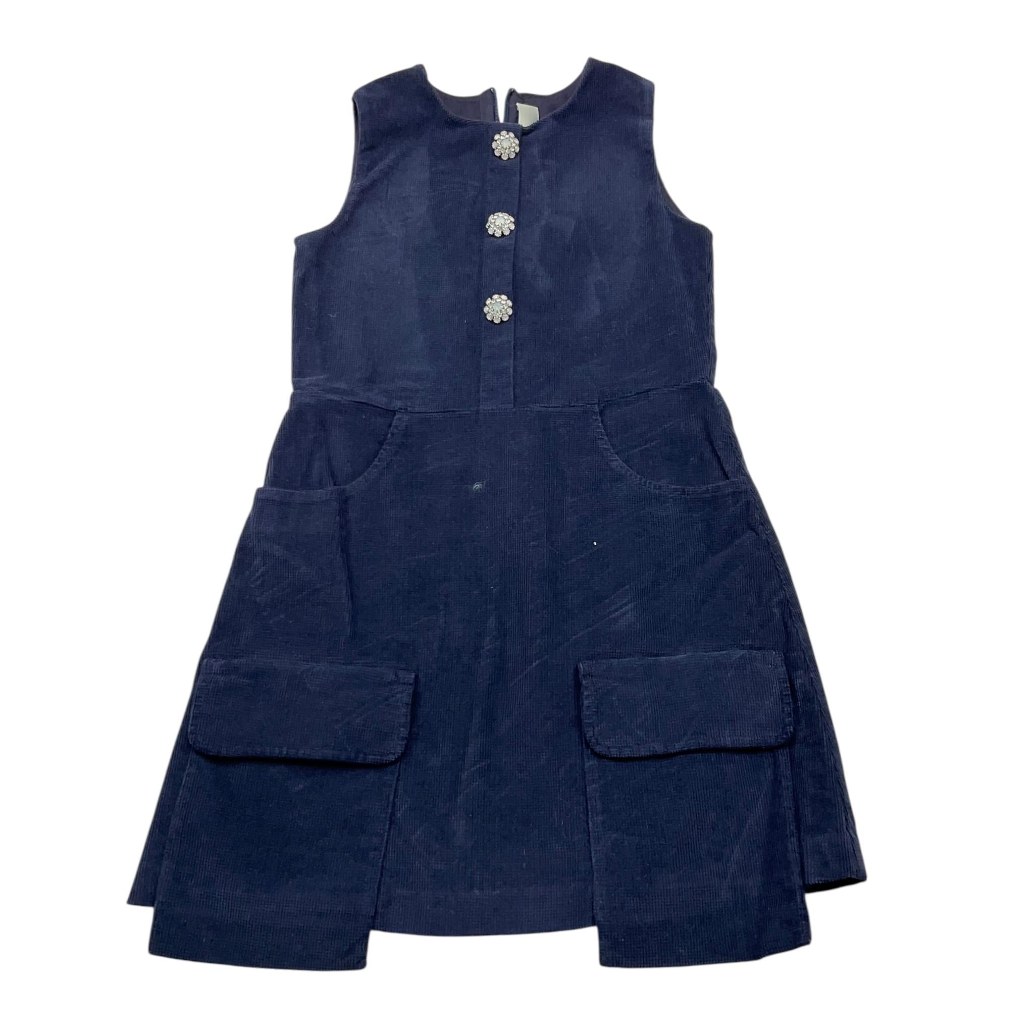 SIMONETTA abito giromanica tinta unita Blu per Bambina SV1A62 BLU SIMONETTA 