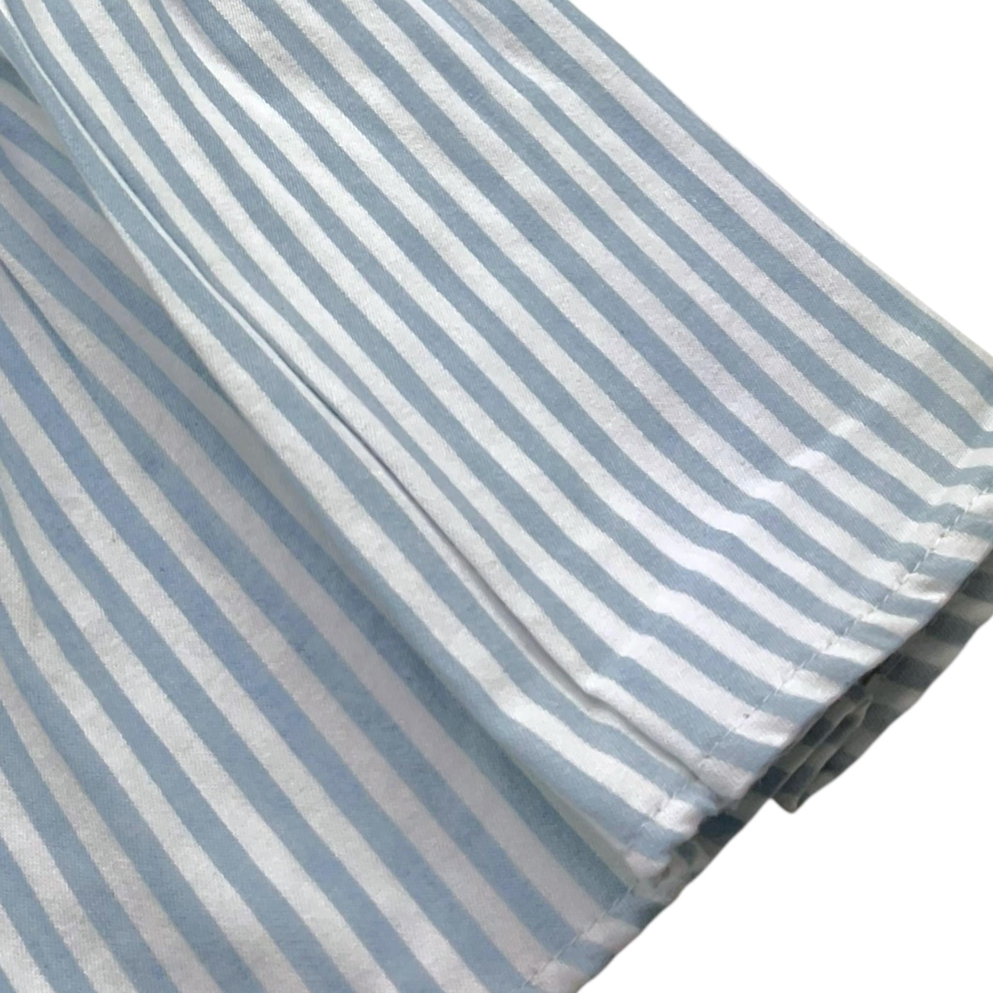 Please Abito Tinta Unita con Fantasia A Righe per Bambina ABB3181G72 BIANCO PLEASE 