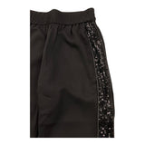 ICEBERG pantalone tinta unita con elastico in vita e profili paillettati Nero per Bambina PTICE5355J NERO ICEBERG 