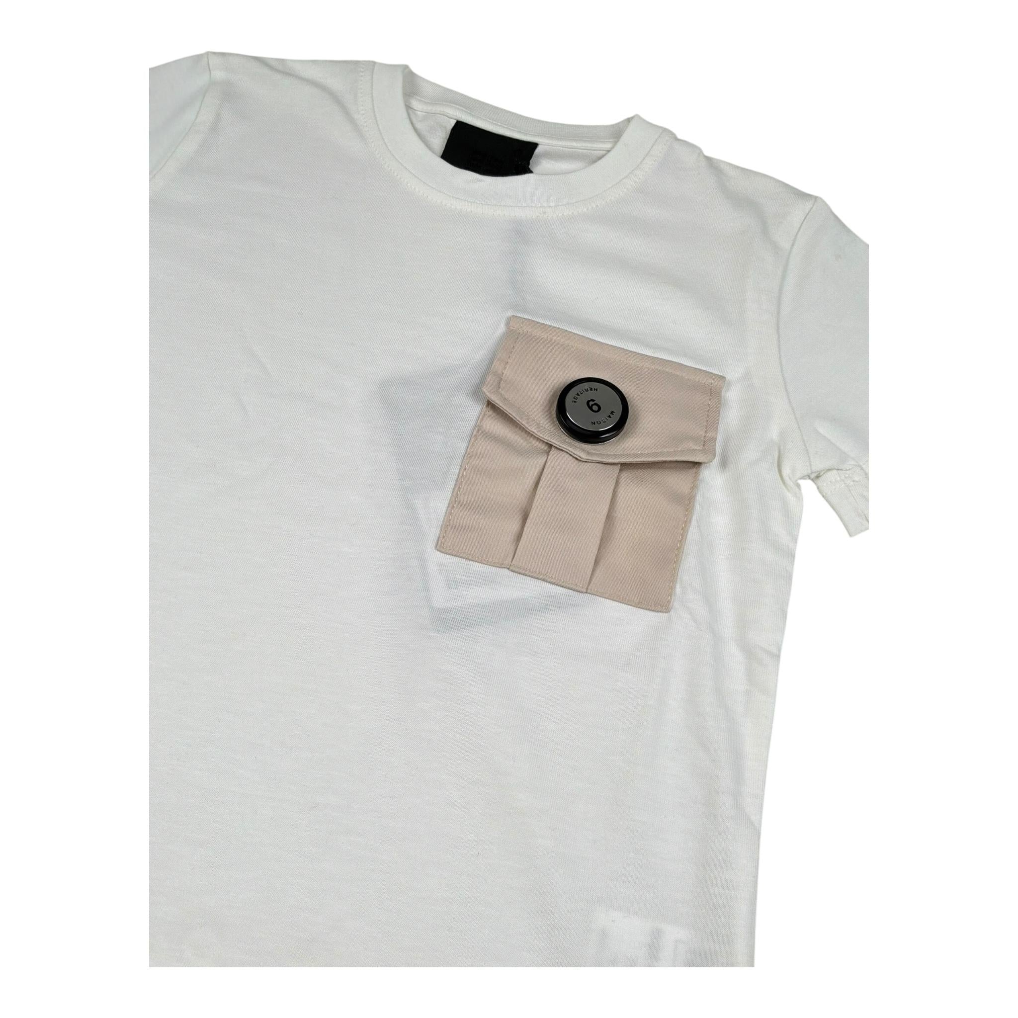 Maison 9 Paris Completo 2 Pezzi T-Shirt-Bermuda  per Neonato M10214N BIANCO/BEIGE MAISON 9 PARIS 